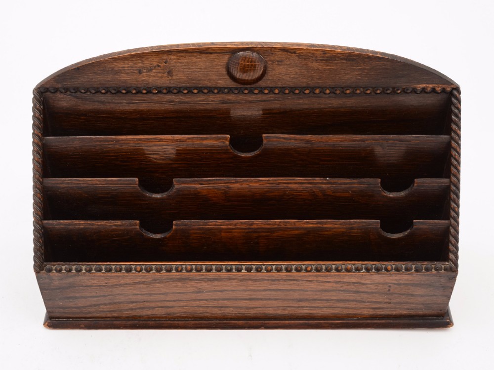 English Oak Document Rack, Circa 1920 View IV