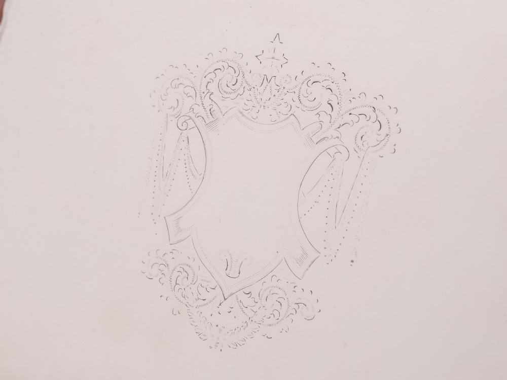 English Victorian Silver Plated Drinks Tray, Circa 1880 View V