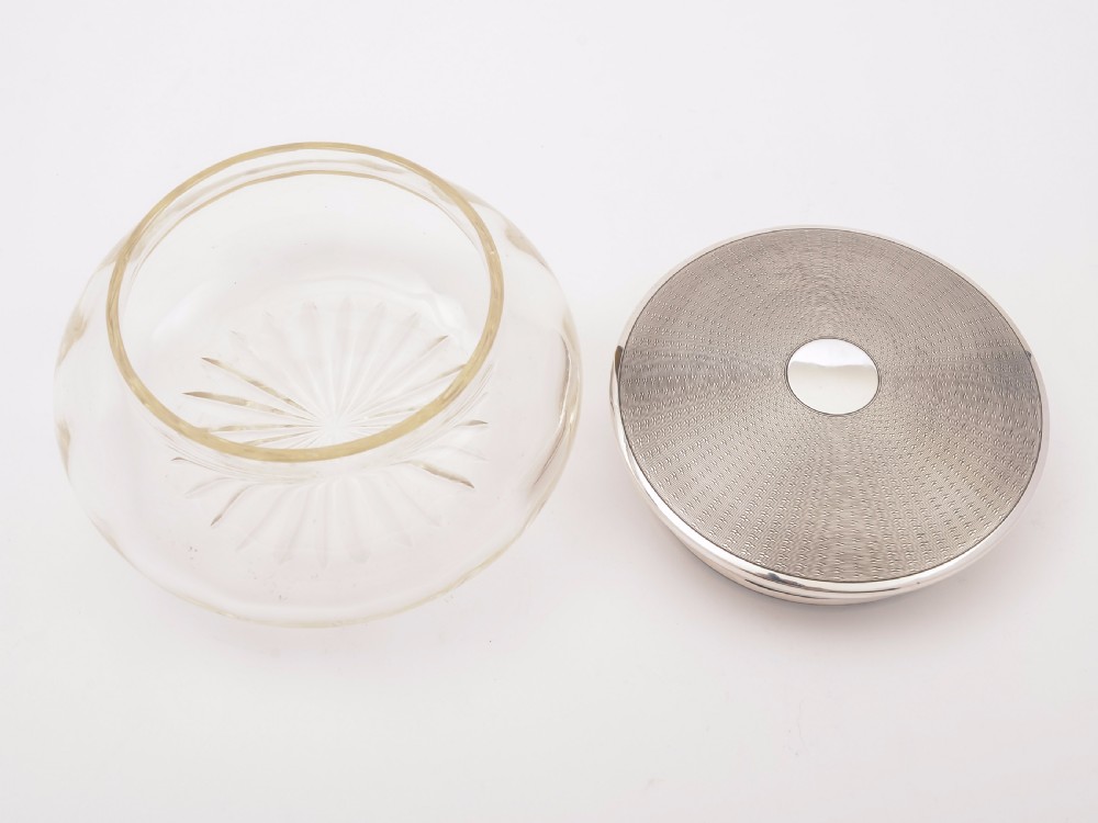 Art Deco Silver Topped Jar, London 1922 View II