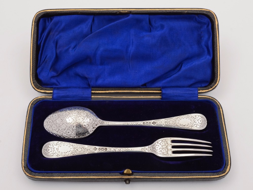 A Cased George V Silver Christening Set View II