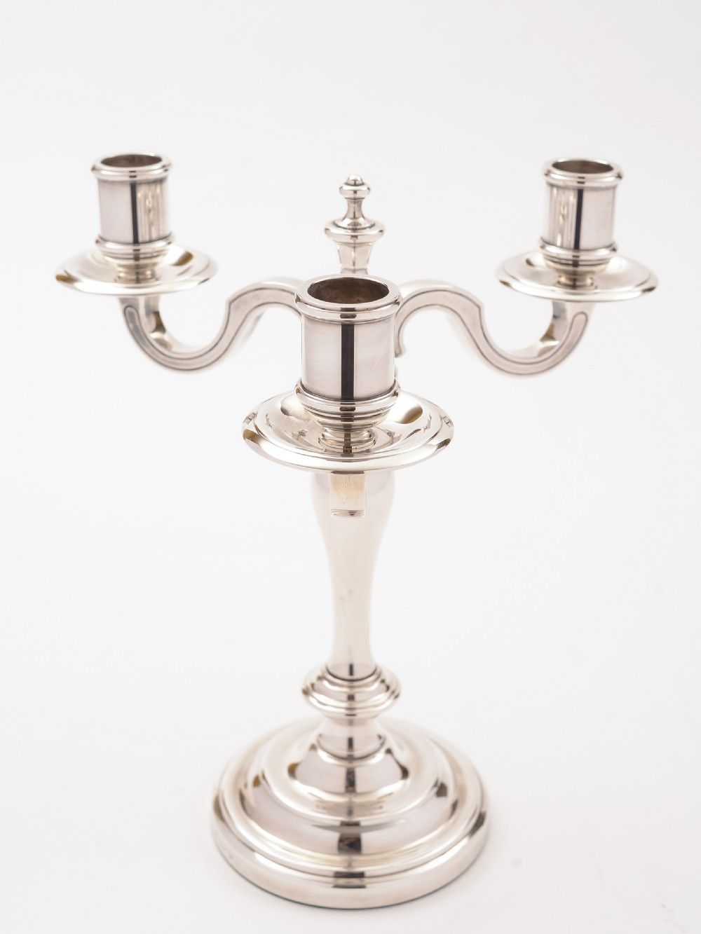 Christofle 3 Branch Candelabra, Circa 1920 View III