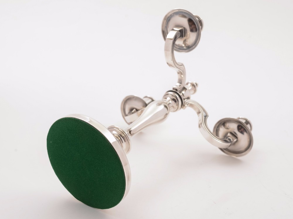 Christofle 3 Branch Candelabra, Circa 1920 View V