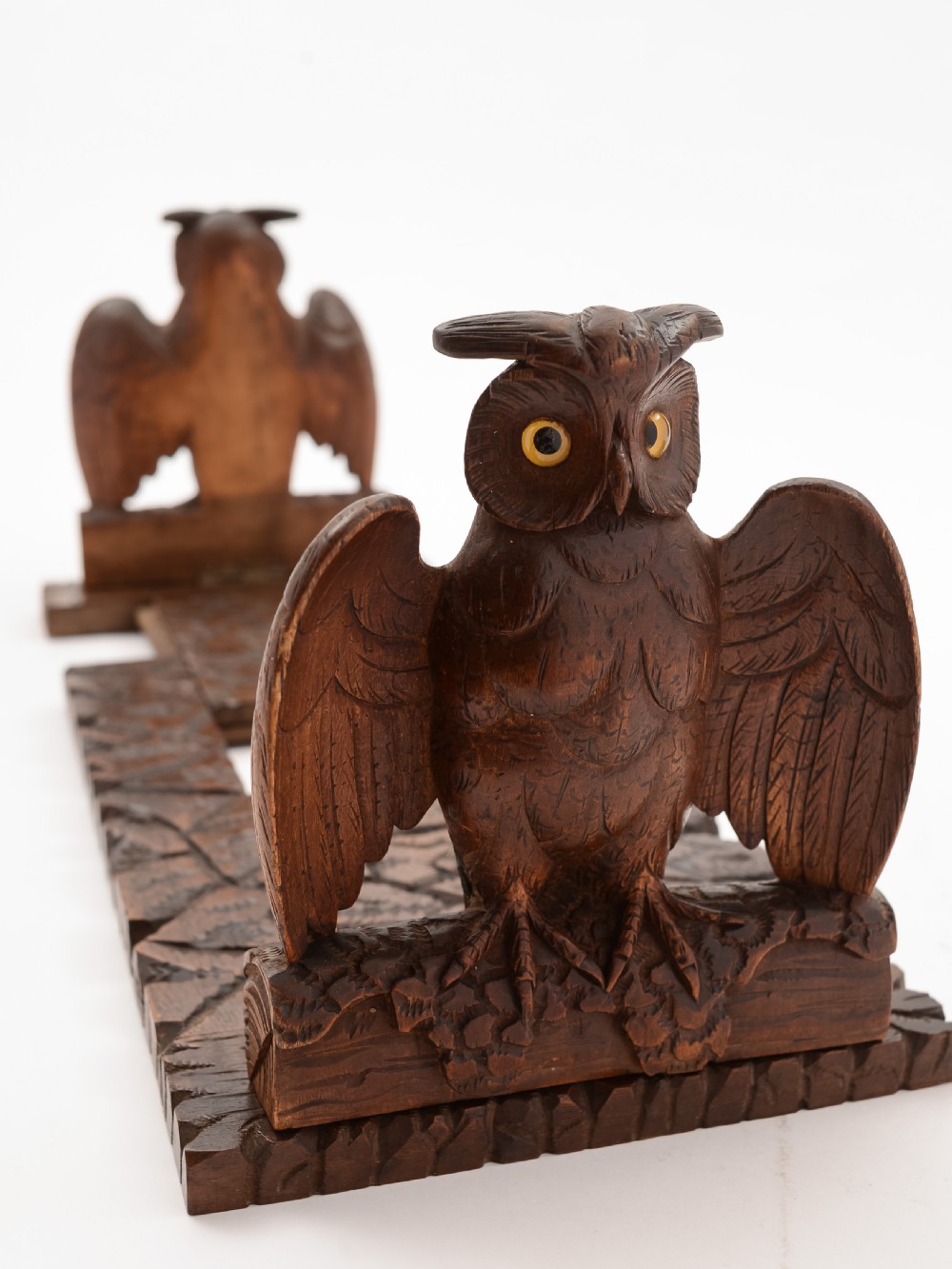 Black Forest Owl Book Slide, Circa 1900 View IV