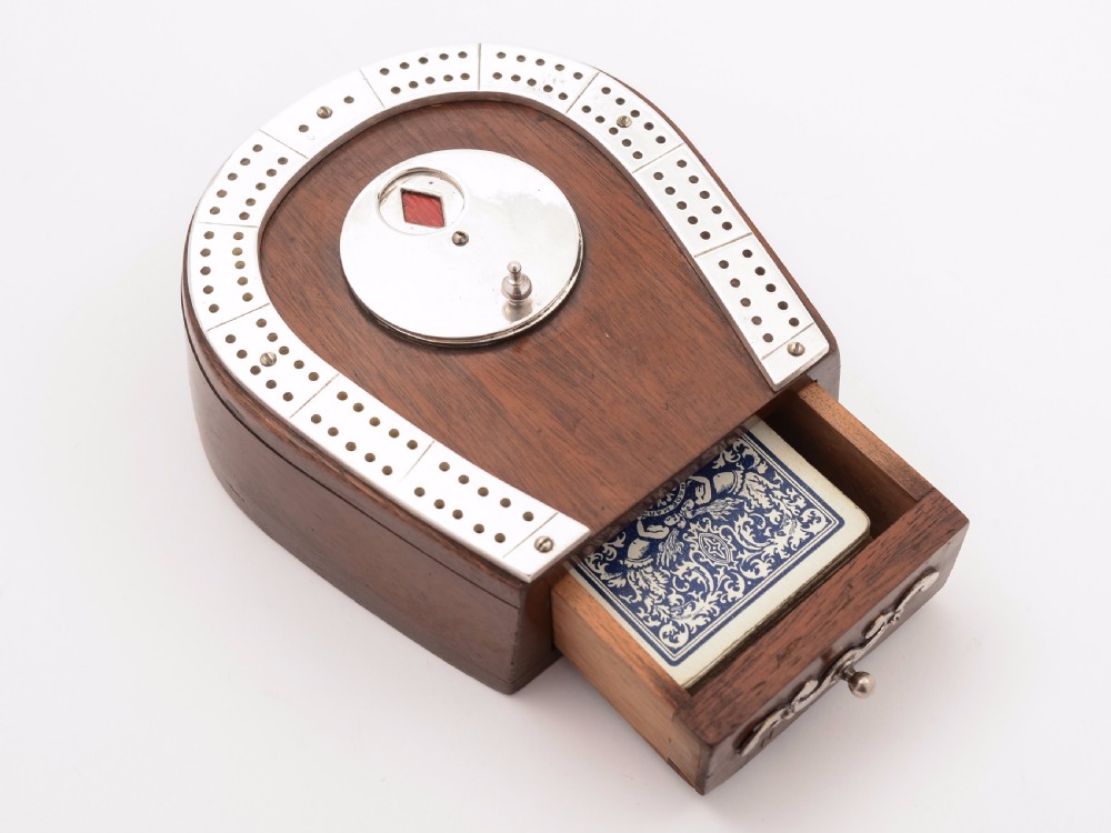 Edwardian Mahogany Cribbage Board, Circa 1905 View II