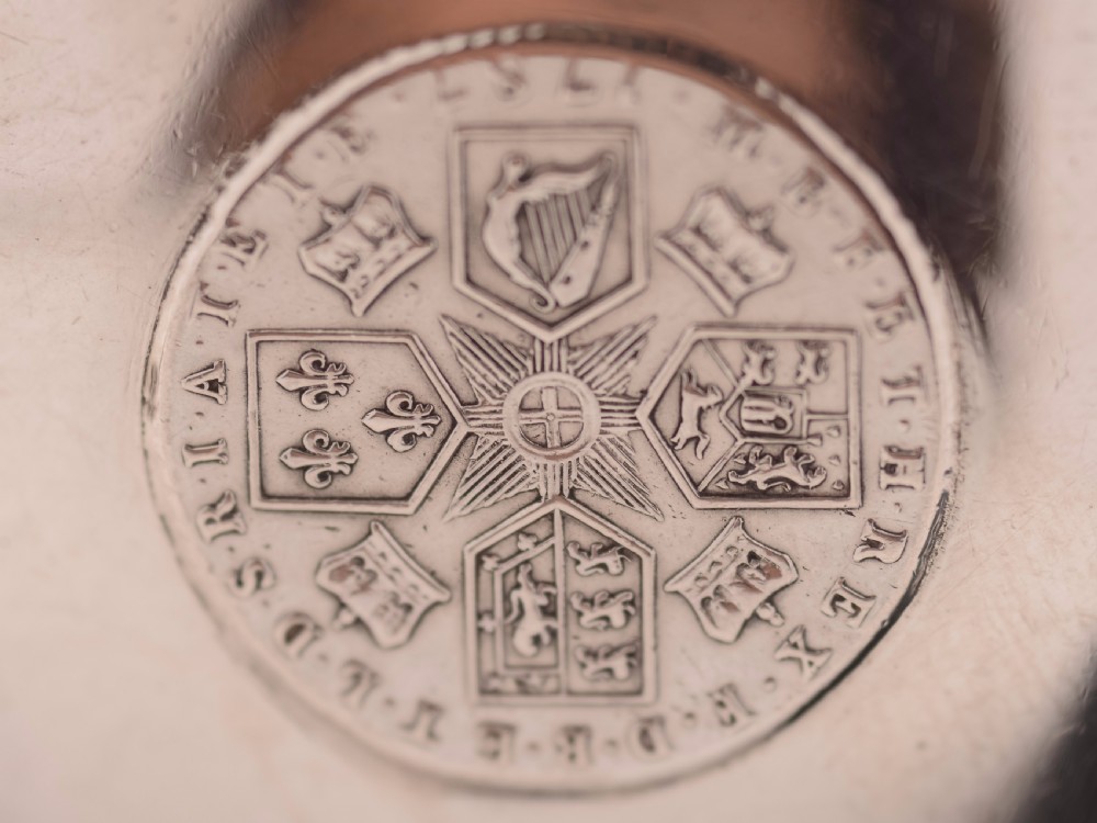 George V Silver 'Coin' Sauce Boat, Sheffield 1922 View V