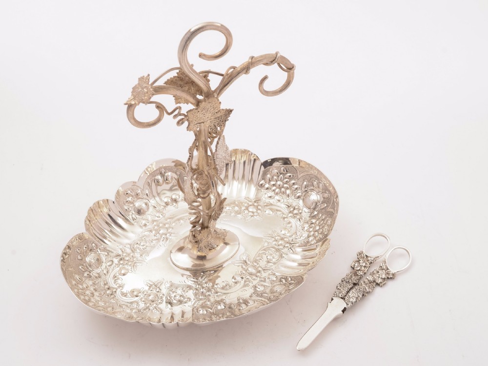 Victorian Silver Plated Grape Dish, Circa 1880 View II