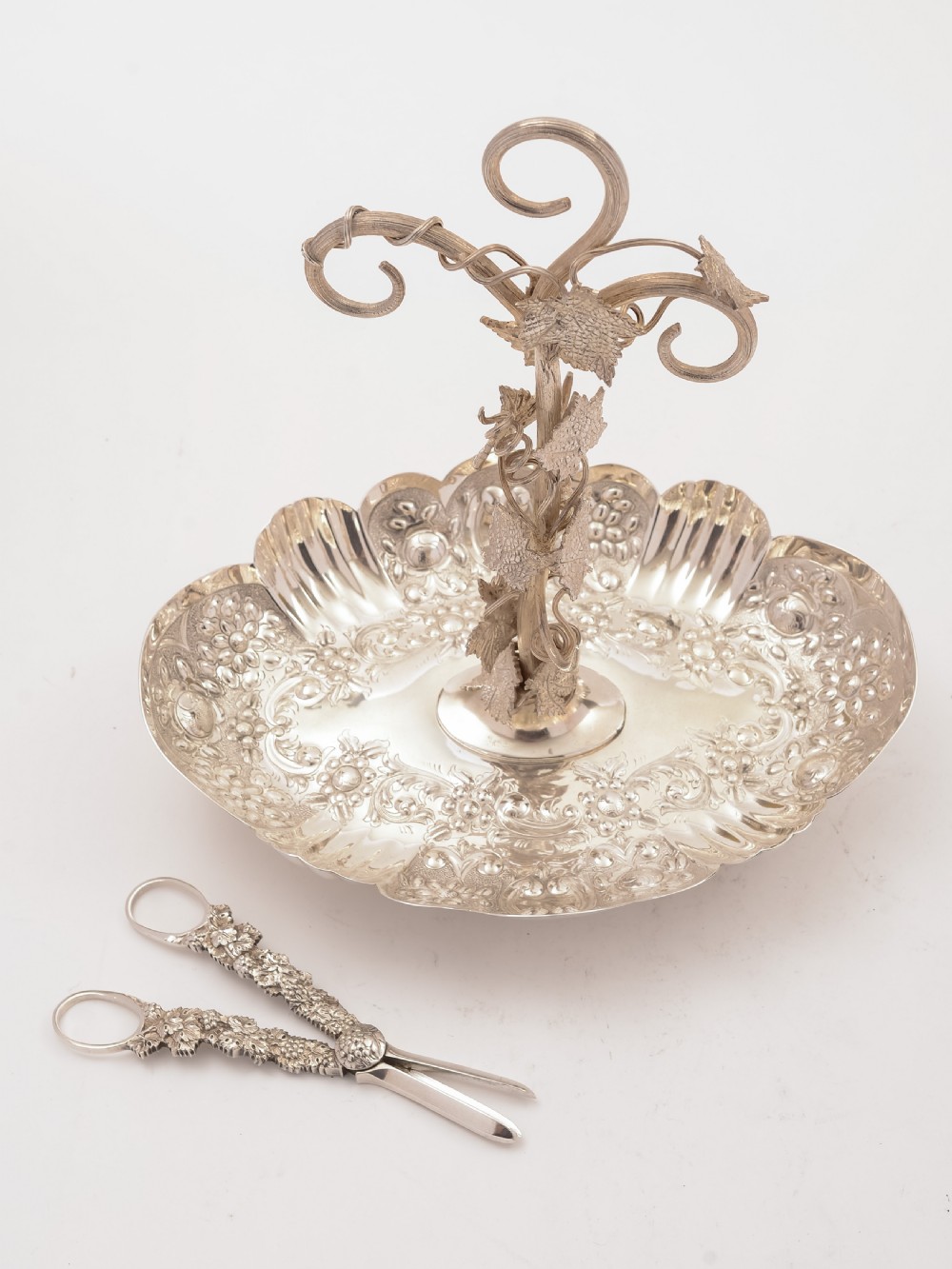 Victorian Silver Plated Grape Dish, Circa 1880 View III
