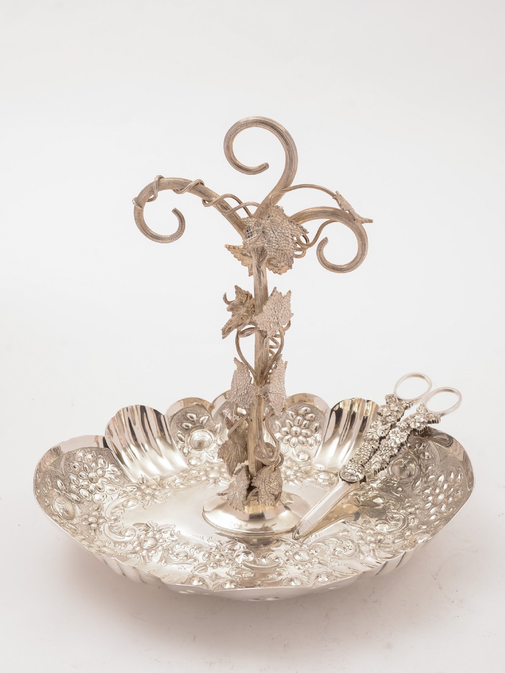 Victorian Silver Plated Grape Dish, Circa 1880 View IV