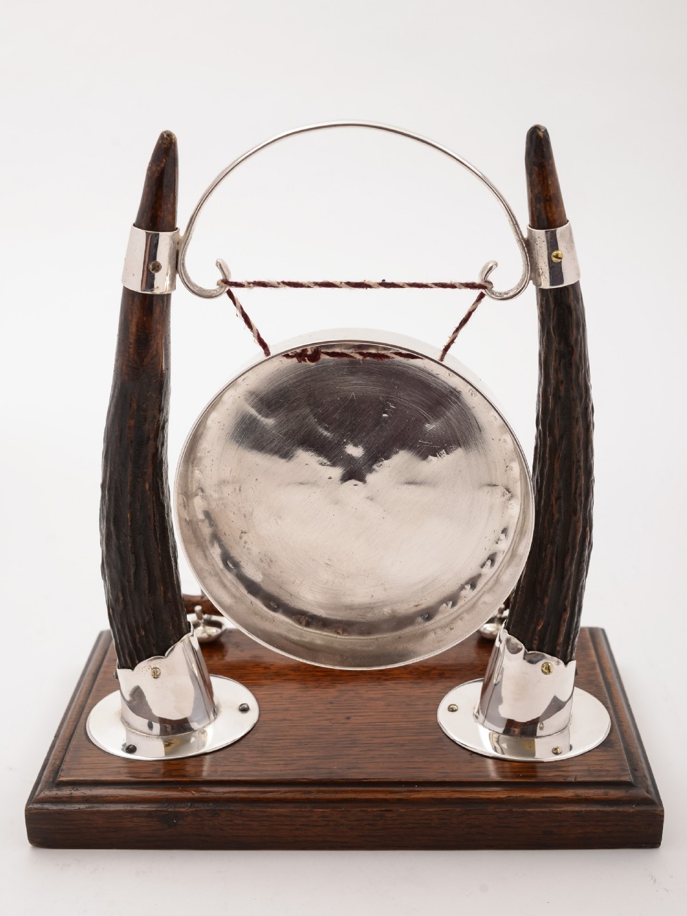 Victorian Antler Mounted Dinner Gong, Circa 1890 View II
