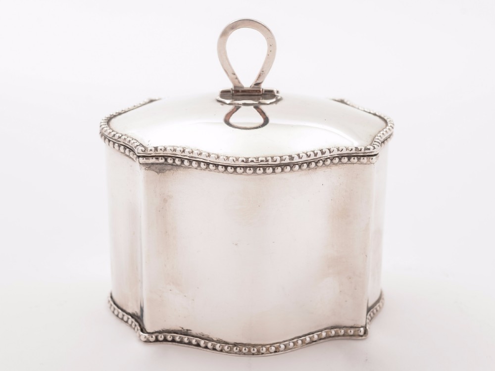 Edwardian Silver Plated Tea Caddy, Circa 1905