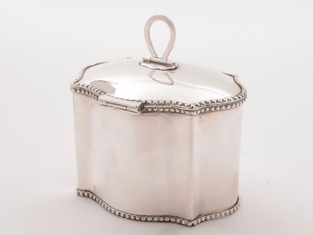 Edwardian Silver Plated Tea Caddy, Circa 1905 View II