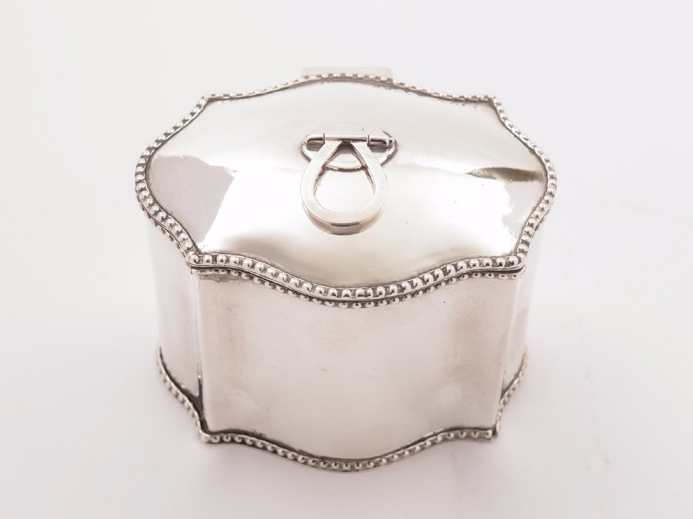 Edwardian Silver Plated Tea Caddy, Circa 1905 View IV