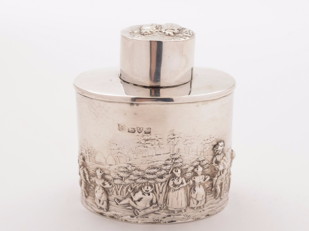 Edwardian Silver Tea Caddy, Chester 1908