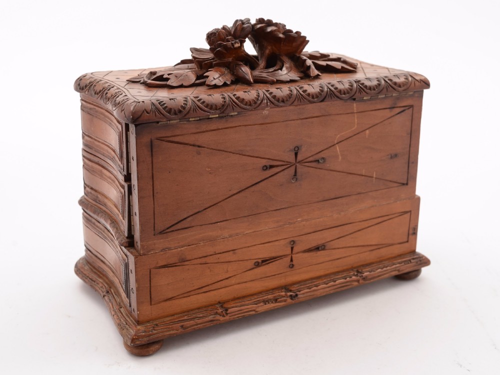 Black Forest Carved Jewellery Box, Circa 1900 View III