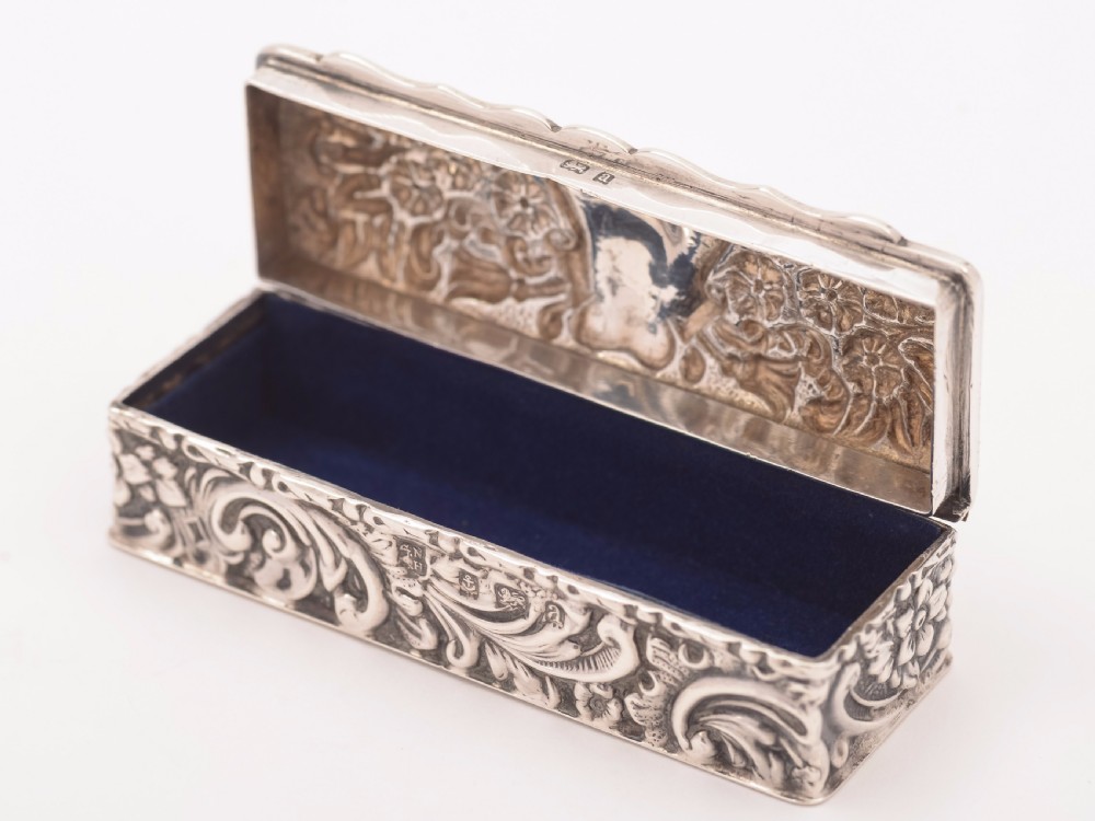 Victorian Silver Ring Box, Birmingham 1900 View III