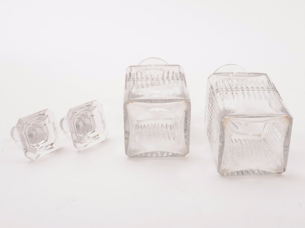 Pair of Edwardian Cut Glass Decanters, Circa 1905 View III