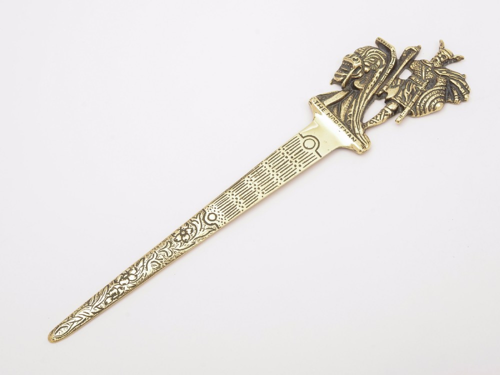 English Brass Paper Knife, 1934