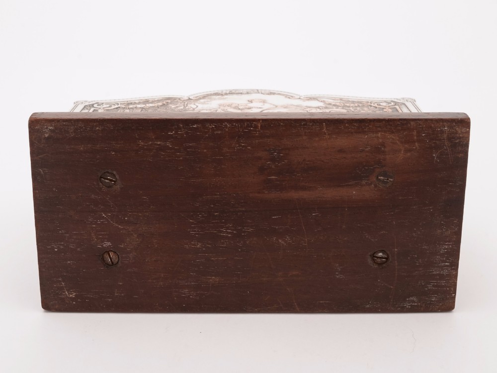 French Silver on Copper Letter Rack, Circa 1920 View III