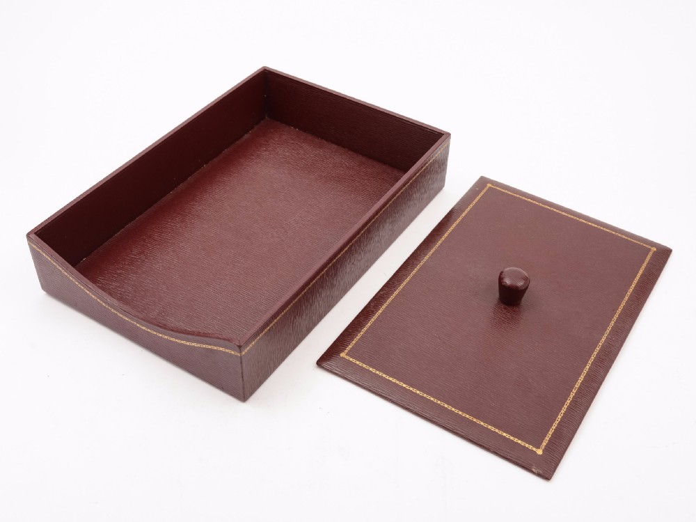 Edwardian Leatherette In-Tray, Circa 1905 View II