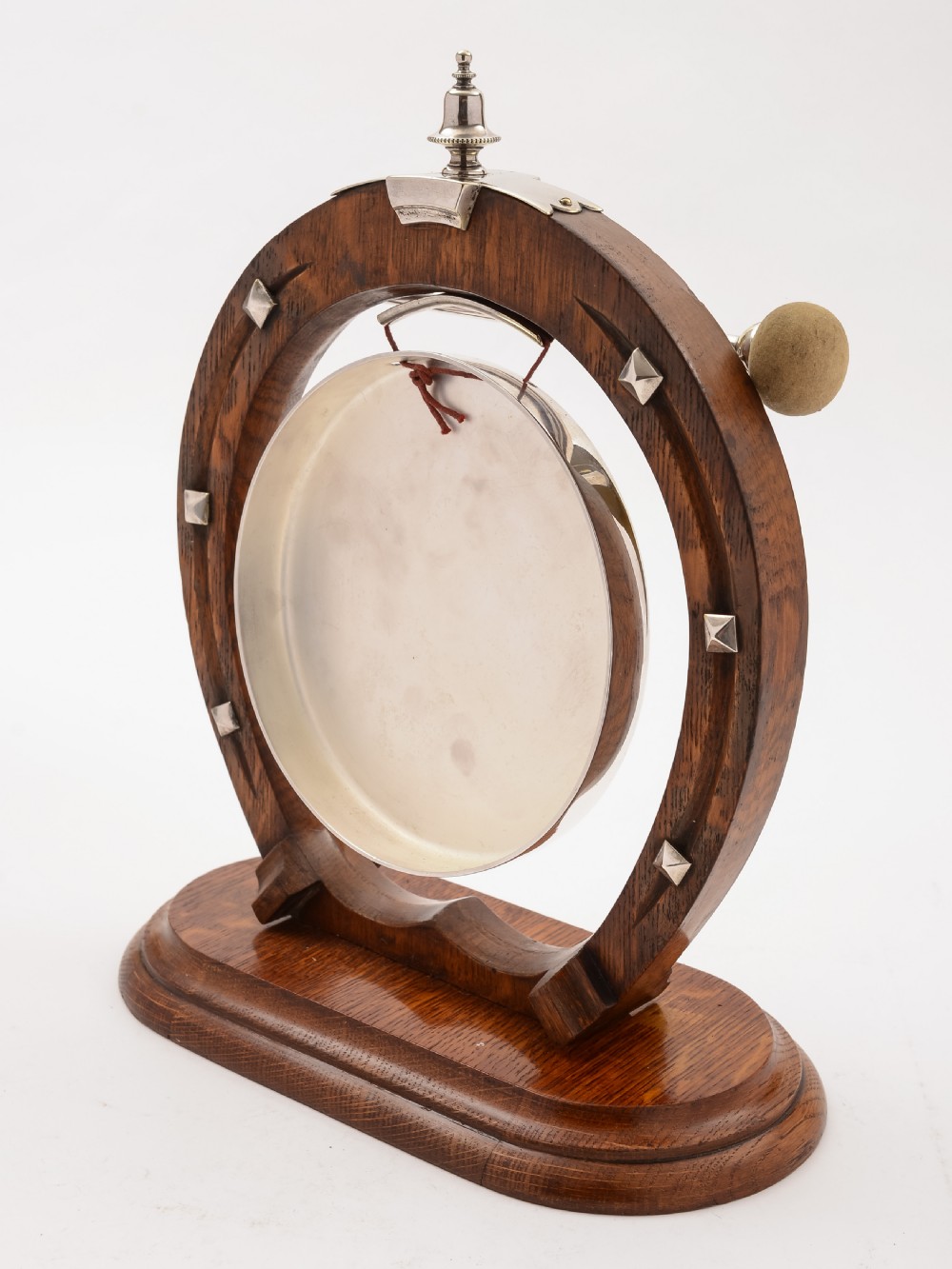 Victorian Horseshoe Shaped Oak Dinner Gong, Circa 1890 View II
