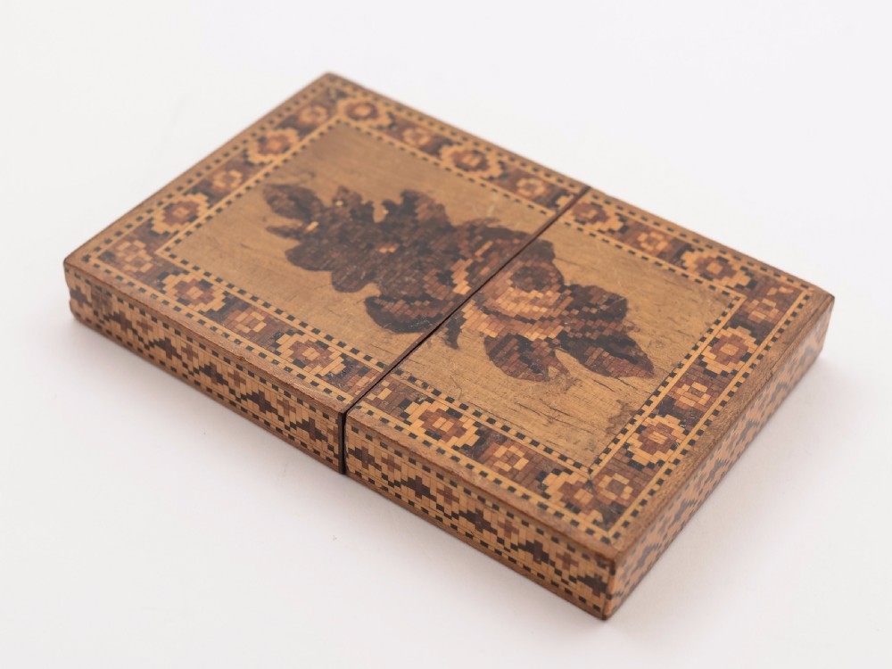Victorian Tunbridge Ware Card Case, Circa 1880 View II