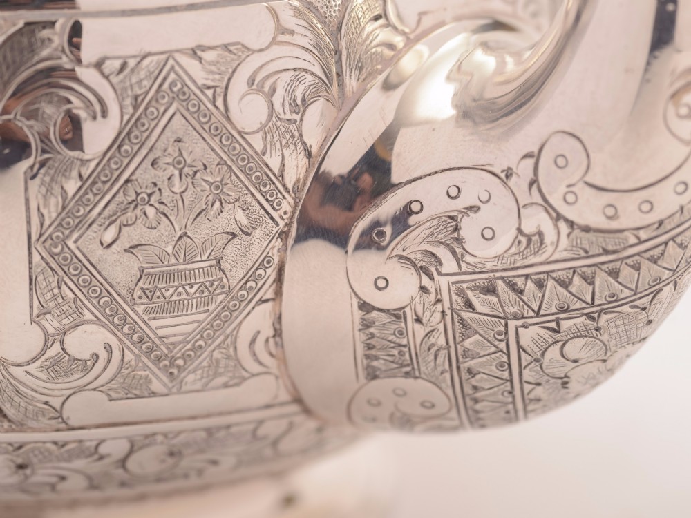 Victorian Silver Plated Elkington Tea Pot, 1876 View V