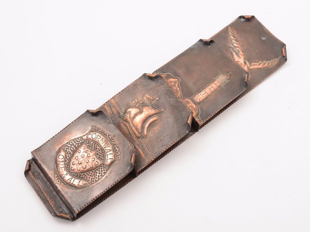 Arts & Crafts Copper Letter Rack, Circa 1900