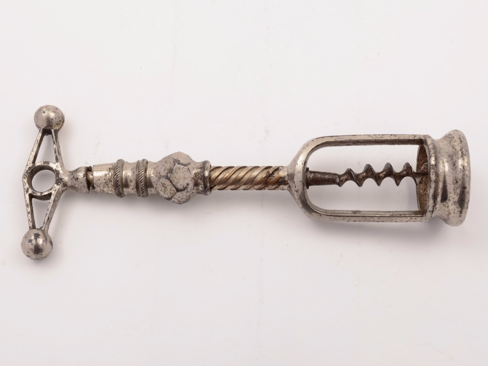 French Plated Steel Corkscrew, Circa 1880 View III