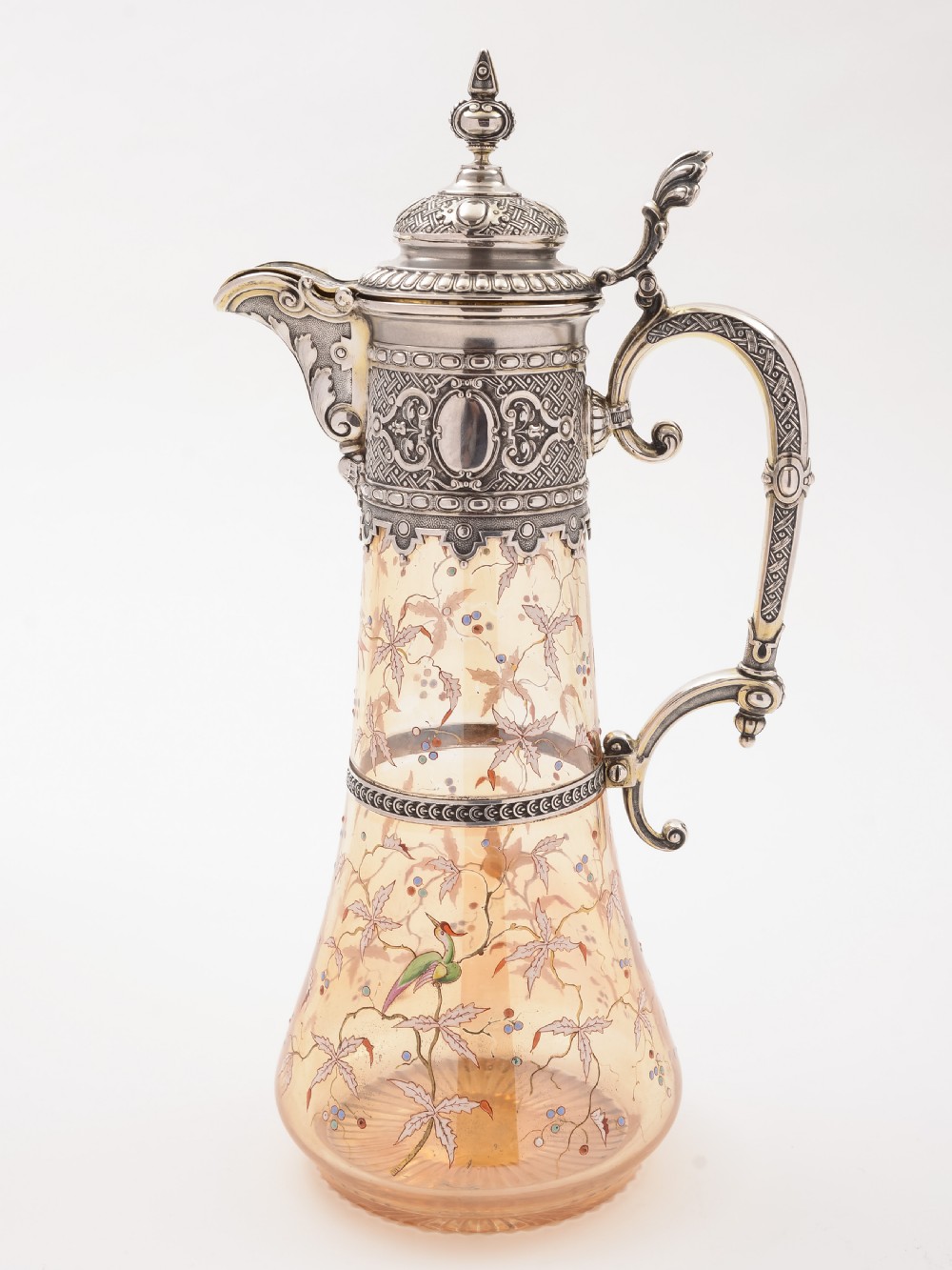 Bohemian Silver Topped Claret Jug, Circa 1900 View II