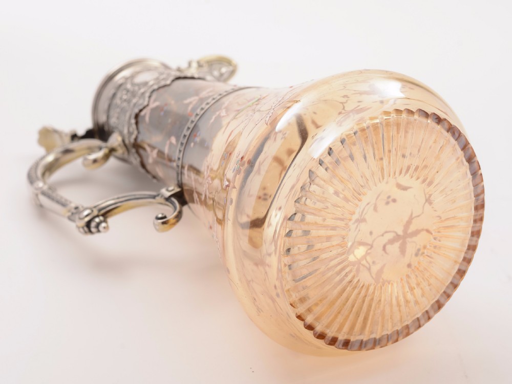 Bohemian Silver Topped Claret Jug, Circa 1900 View IV