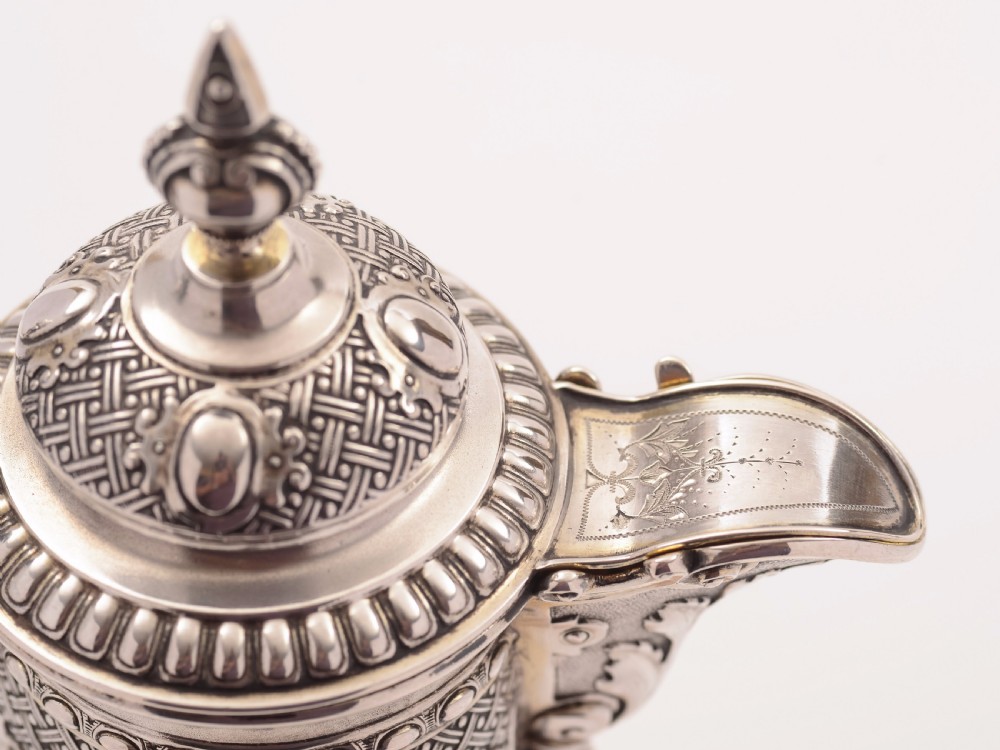 Bohemian Silver Topped Claret Jug, Circa 1900 View VII