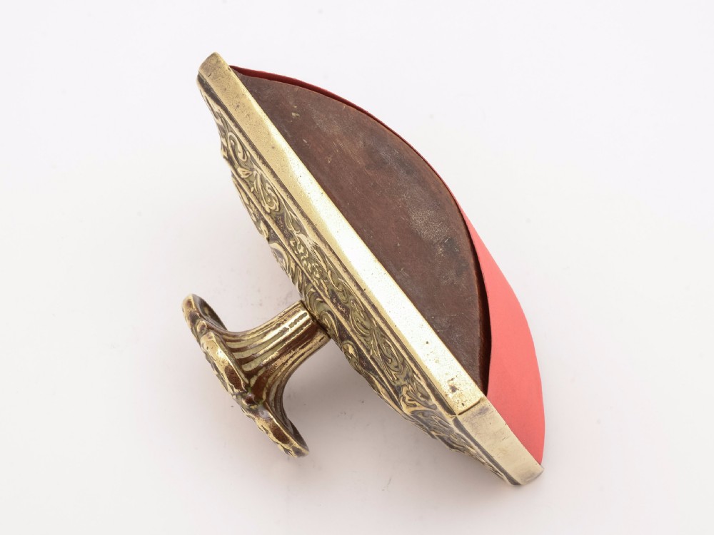 Edwardian Brass Rocker Blotter, Circa 1905 View III
