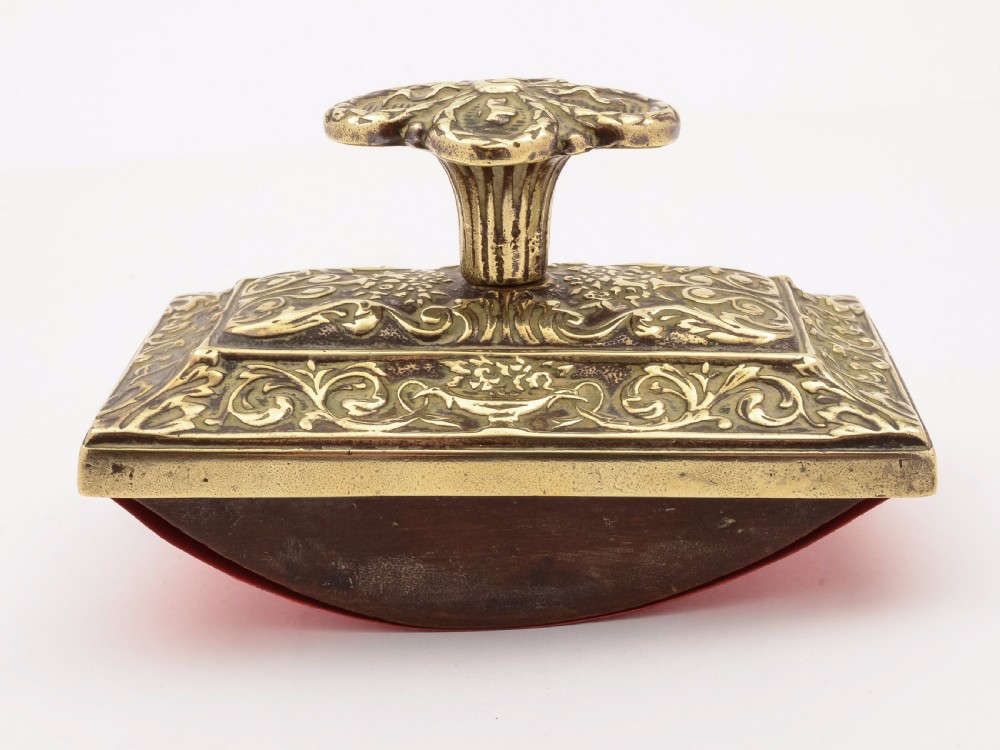 Edwardian Brass Rocker Blotter, Circa 1905 View IV