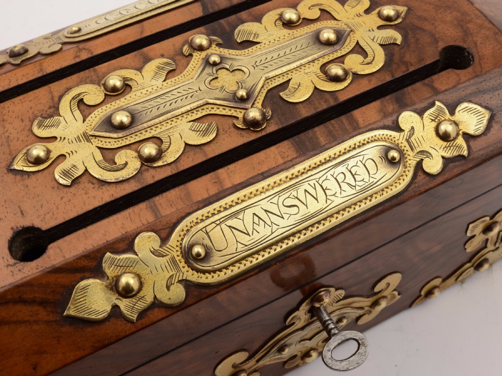 Victorian Letters 'Answered & Unanswered' Box, Circa 1880 View VI