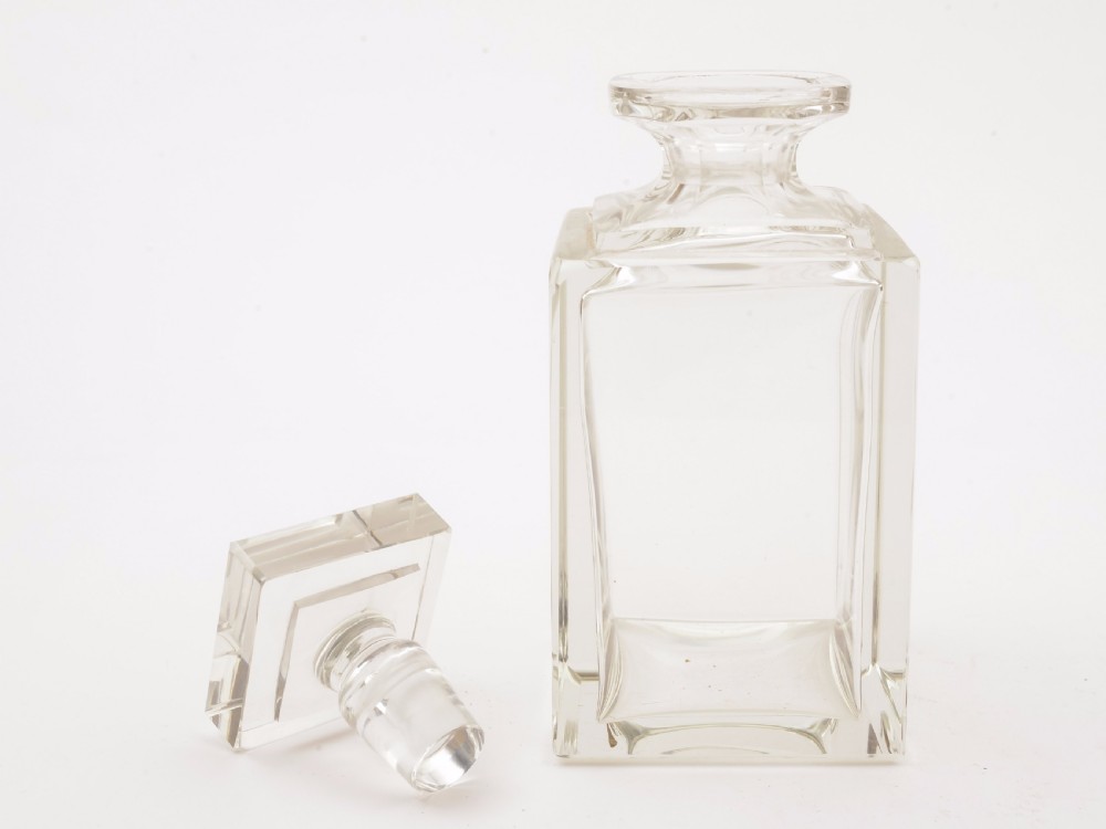 Art Deco Cut Glass Decanter, Circa 1930 View II