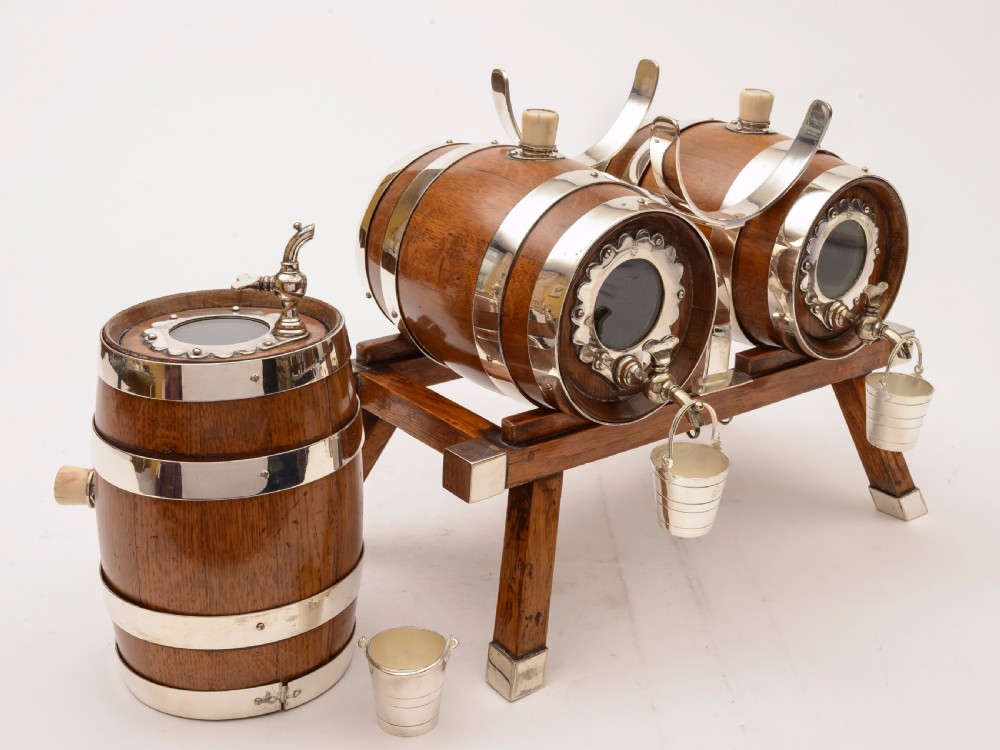 Victorian 3 Barrel Spirit Dispenser, Circa 1880 View III