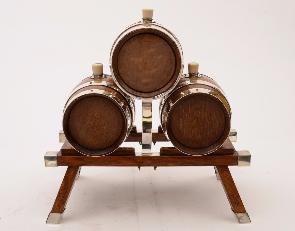 Victorian 3 Barrel Spirit Dispenser, Circa 1880 View IV
