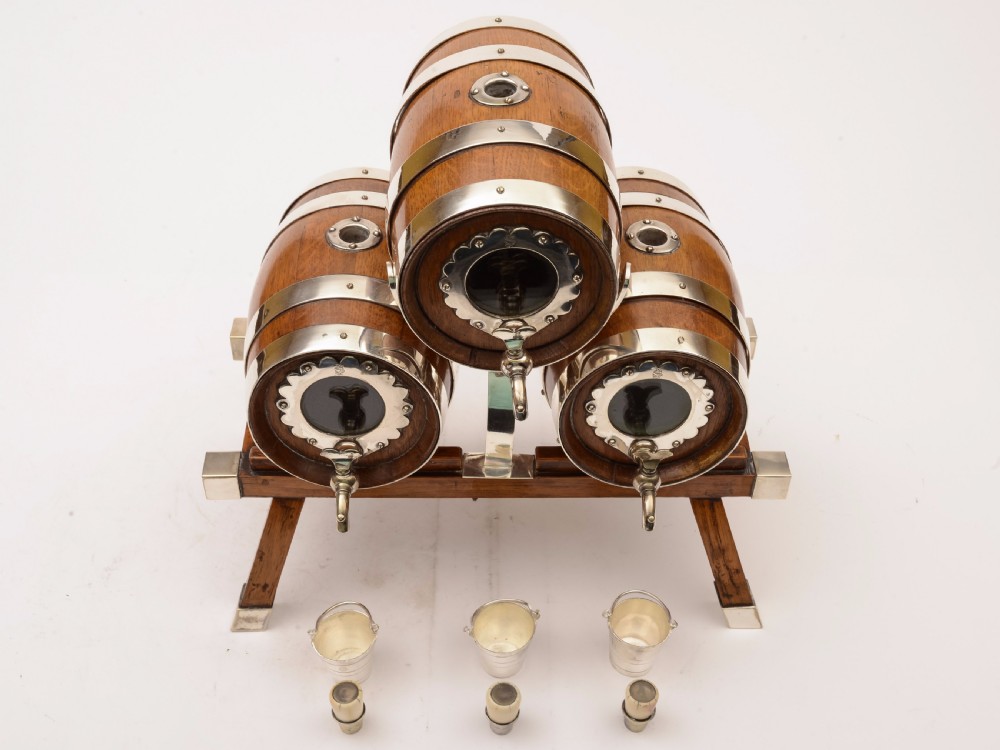 Victorian 3 Barrel Spirit Dispenser, Circa 1880 View V