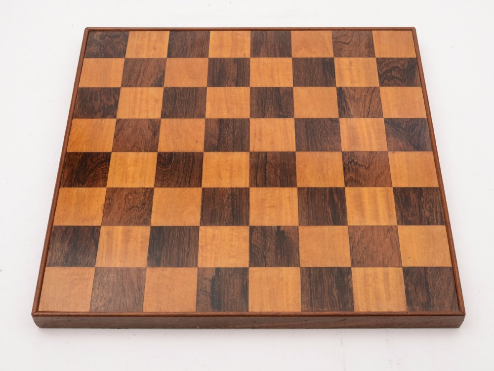 Edwardian Wooden Chess Board, Circa 1905 View II