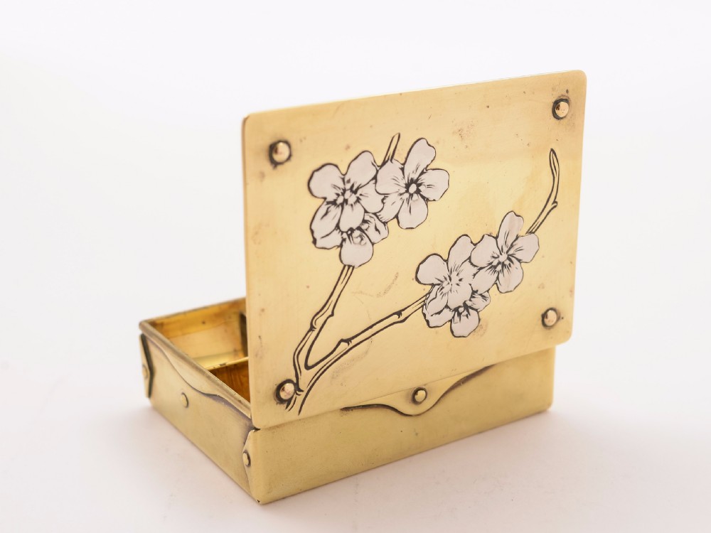 German Arts & crafts Stamp Box, Circa 1900 View IV