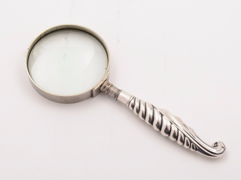 Victorian Silver Handled Magnifying Glass, Circa 1890