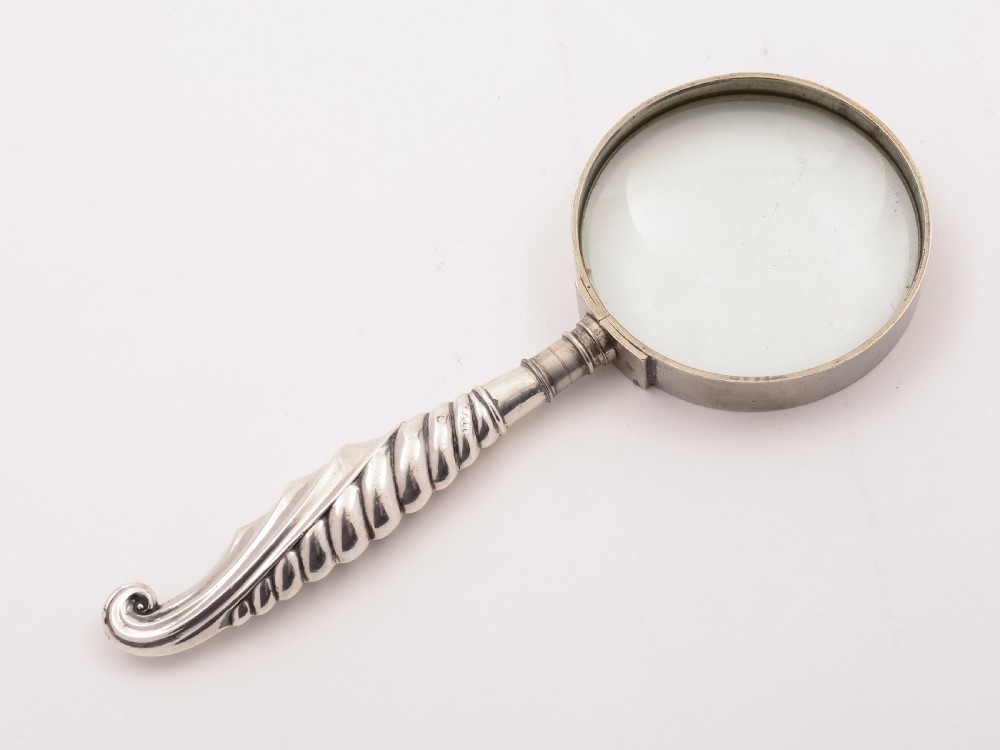 Victorian Silver Handled Magnifying Glass, Circa 1890 View II