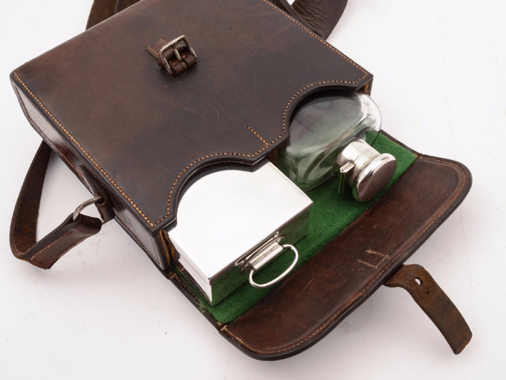 Huntsman's Leather Cased Lunch Set, London 1911