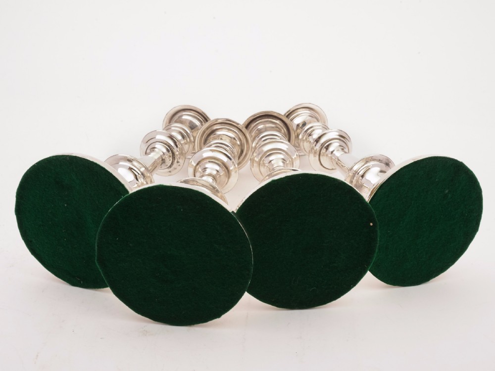 Set of 4 Victorian Candlesticks with Snuffer, Circa 1890 View IV