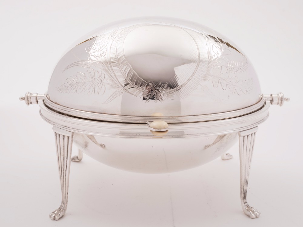 Victorian Silver Plated Rollover Dish, Circa 1890