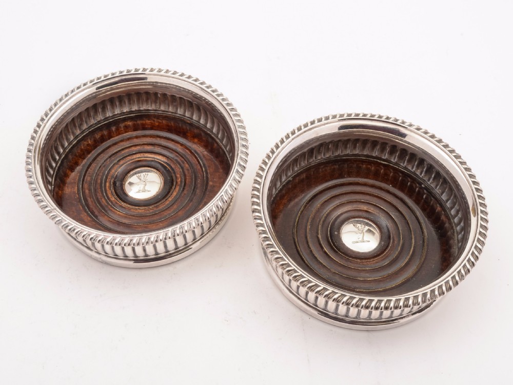 Pair of Sheffield Plated Coasters, Circa 1840