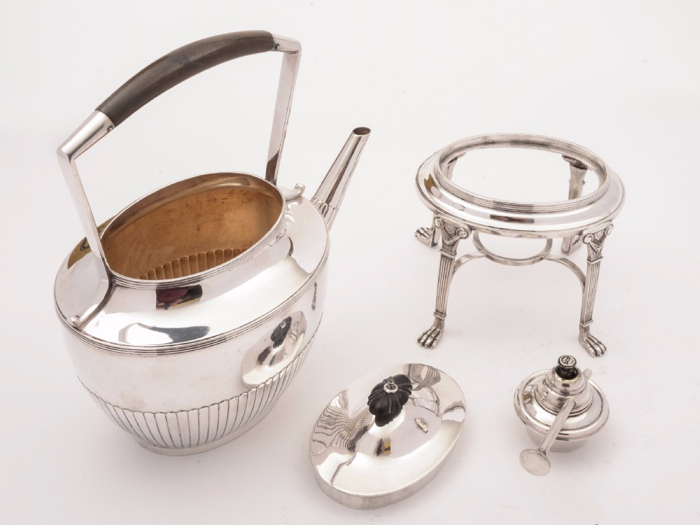 Victorian Silver Plated Kettle on Stand, Elkington 1883 View II