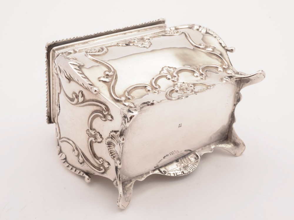Edwardian Silver Tea Caddy, Chester 1908 View III