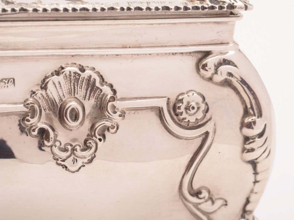 Edwardian Silver Tea Caddy, Chester 1908 View IV