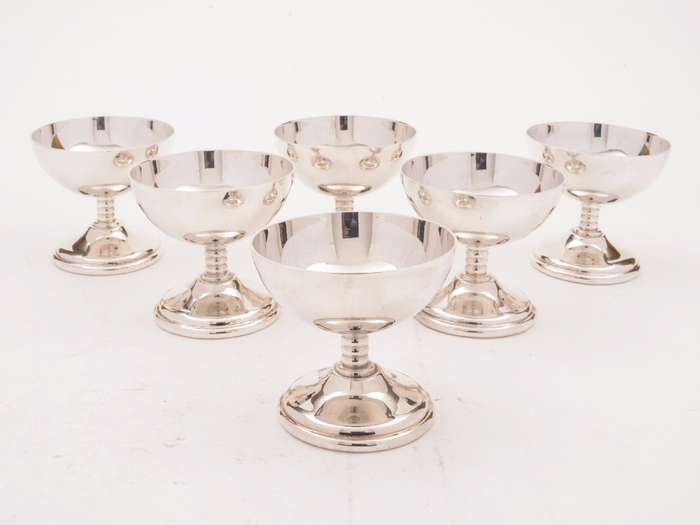 Set of 6 Cunard Steamship Co Ltd Dessert Dishes, Circa 1920